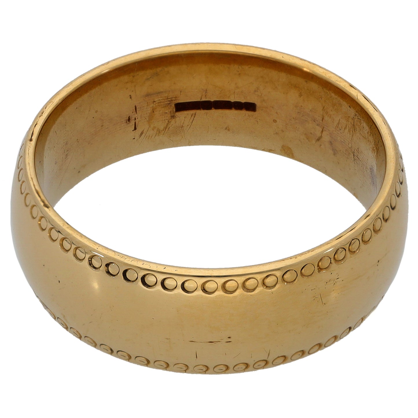 9ct Gold Patterned Wedding Ring Size U