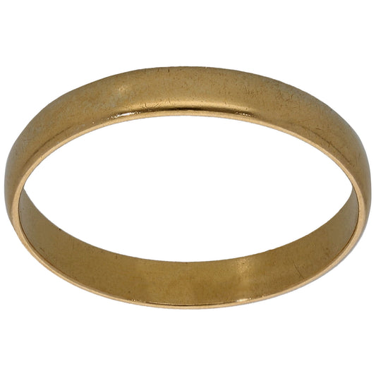 22ct Gold Plain Wedding Ring Size P