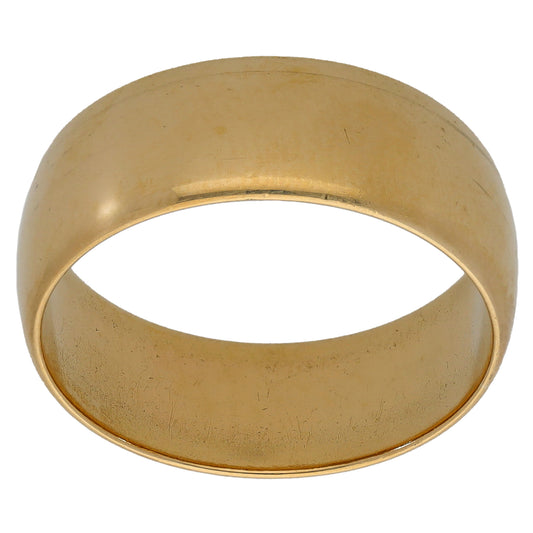 9ct Gold Plain Wedding Ring Size S
