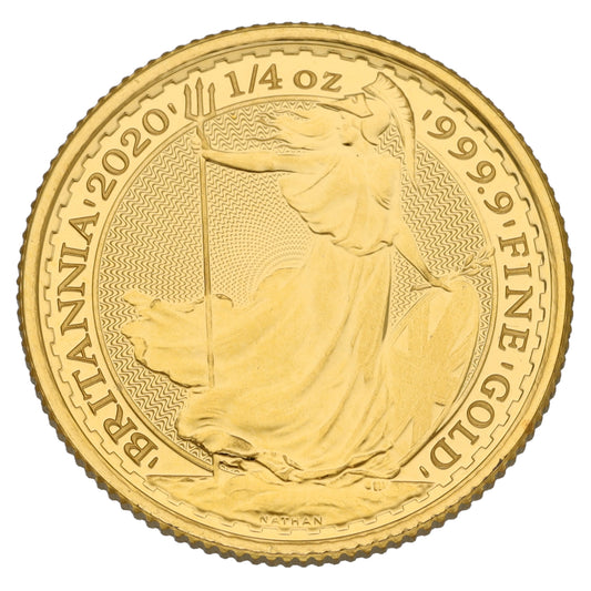 24ct Gold Queen Elizabeth II 1/4 OZ Britannia Coin 2020