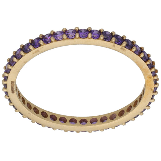 14ct Gold Imitation Eternity Ring Size O