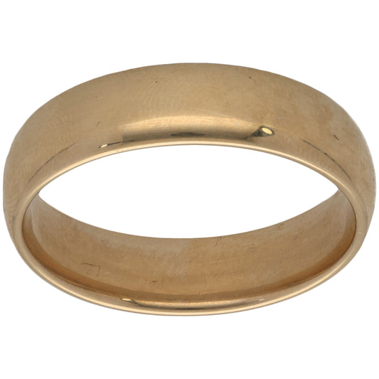 9ct Gold Plain Wedding Ring Size W