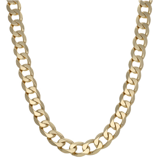 9ct Gold Curb Chain 22"