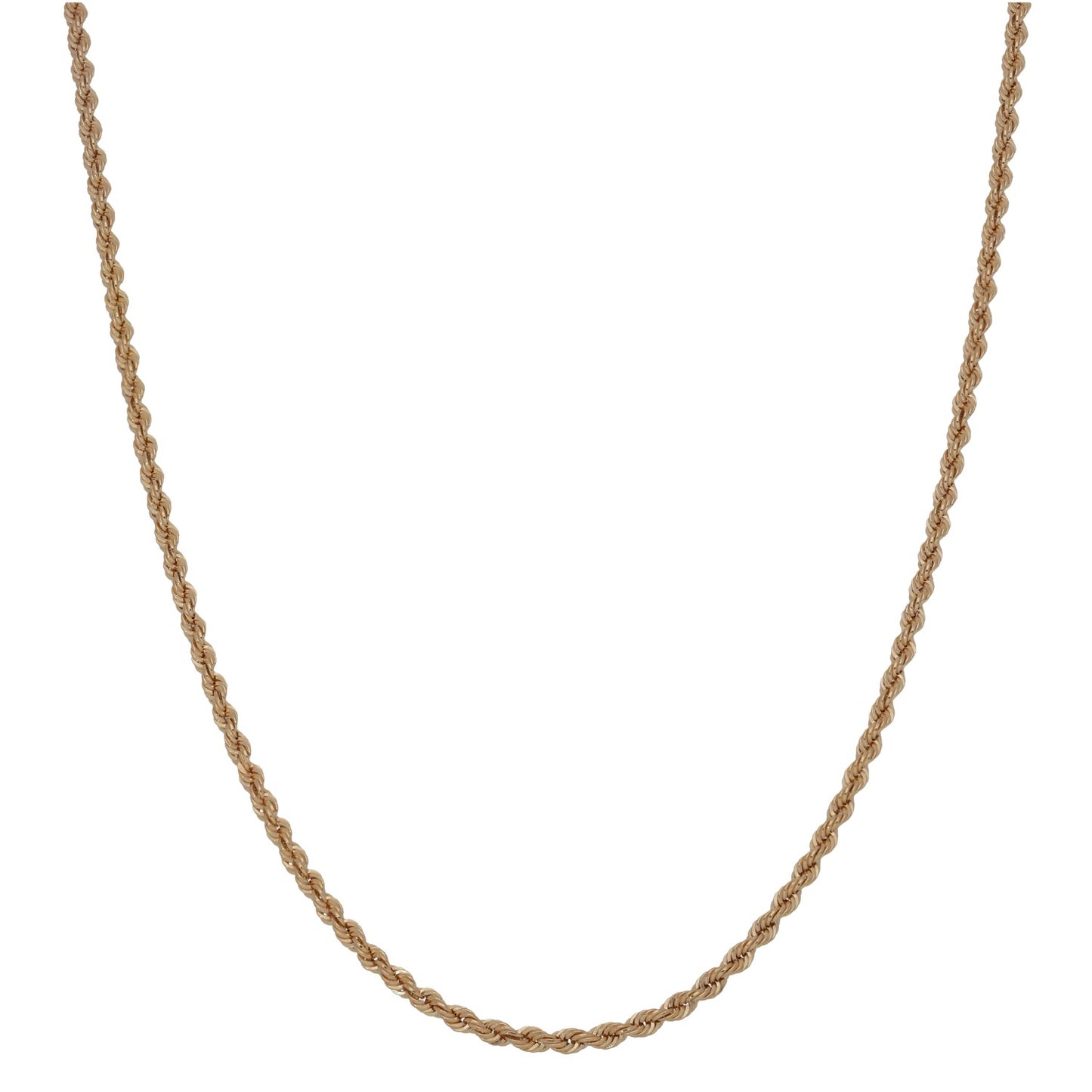 New 9ct Gold Hollow Rope Chain 18"