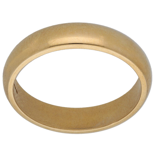 9ct Gold Plain Wedding Ring Size M