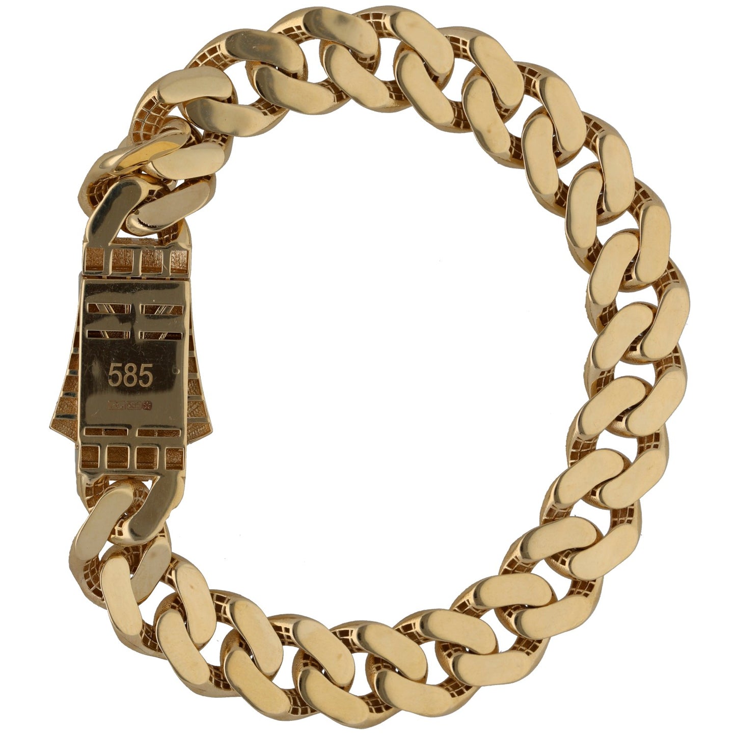 New 14ct Gold Diamond Cut Cuban Bracelet