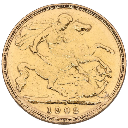 22ct Gold King Edward VII Half Sovereign Coin 1902
