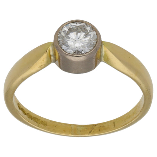18ct Gold 0.50ct Diamond Solitaire Ring Size K