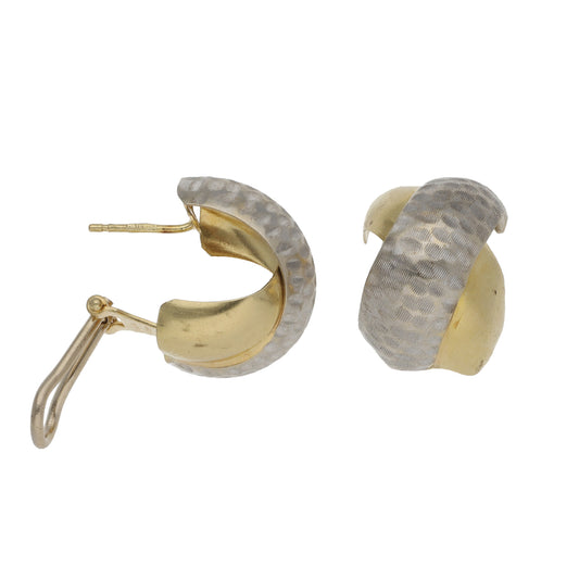 18ct Bicolour Gold Alternative Earrings