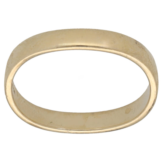 9ct Gold Shaped Wedding Ring Size N