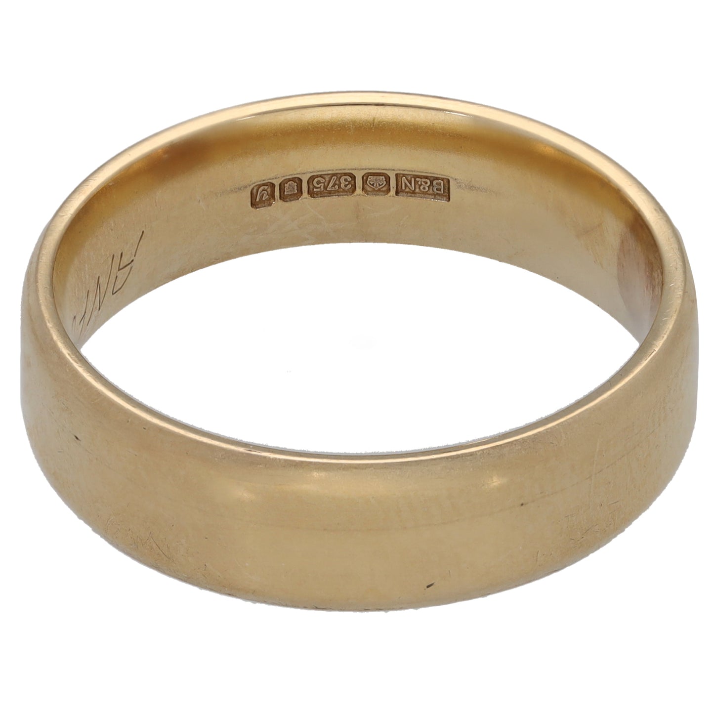 9ct Gold Plain Wedding Ring Size T