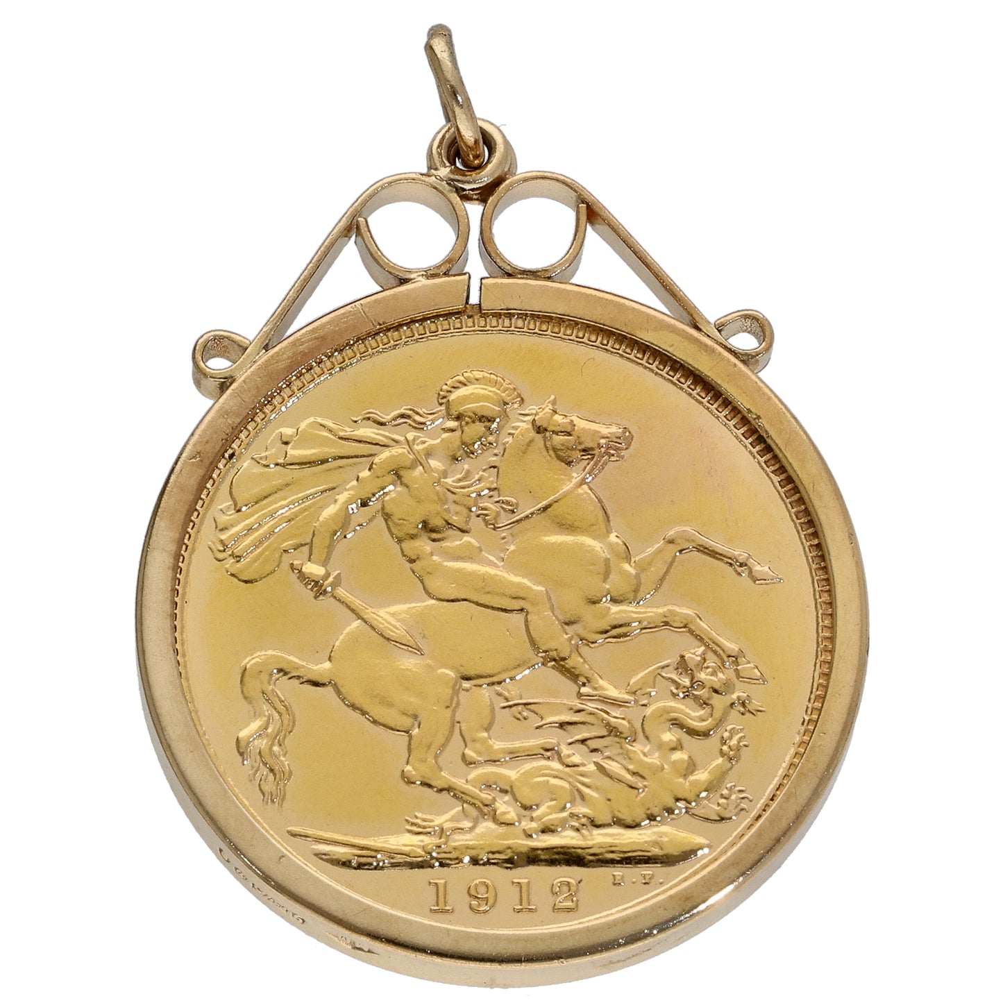 9ct Gold Full Sovereign Coin Pendant