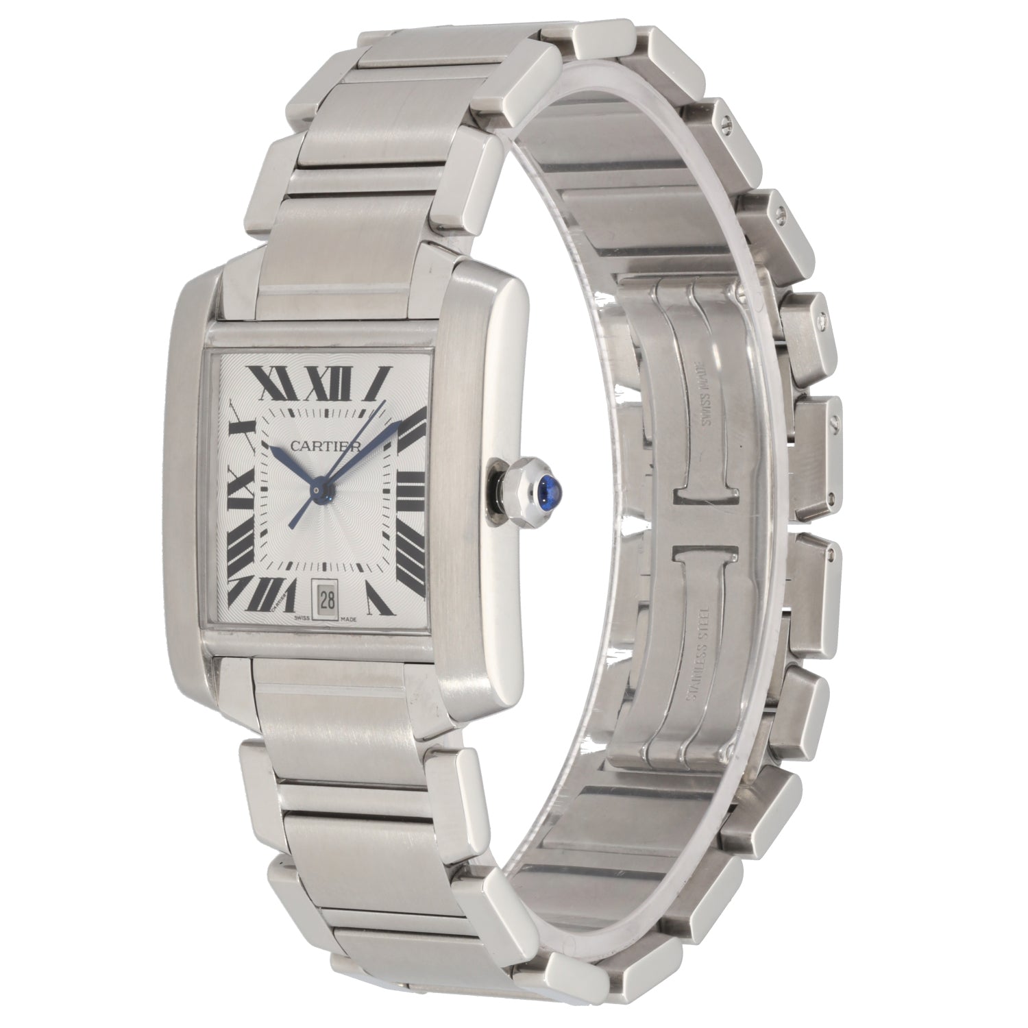 Cartier Tank Francaise W51002Q3 28mm Stainless Steel Watch H T