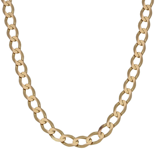 9ct Gold Curb Chain 22"