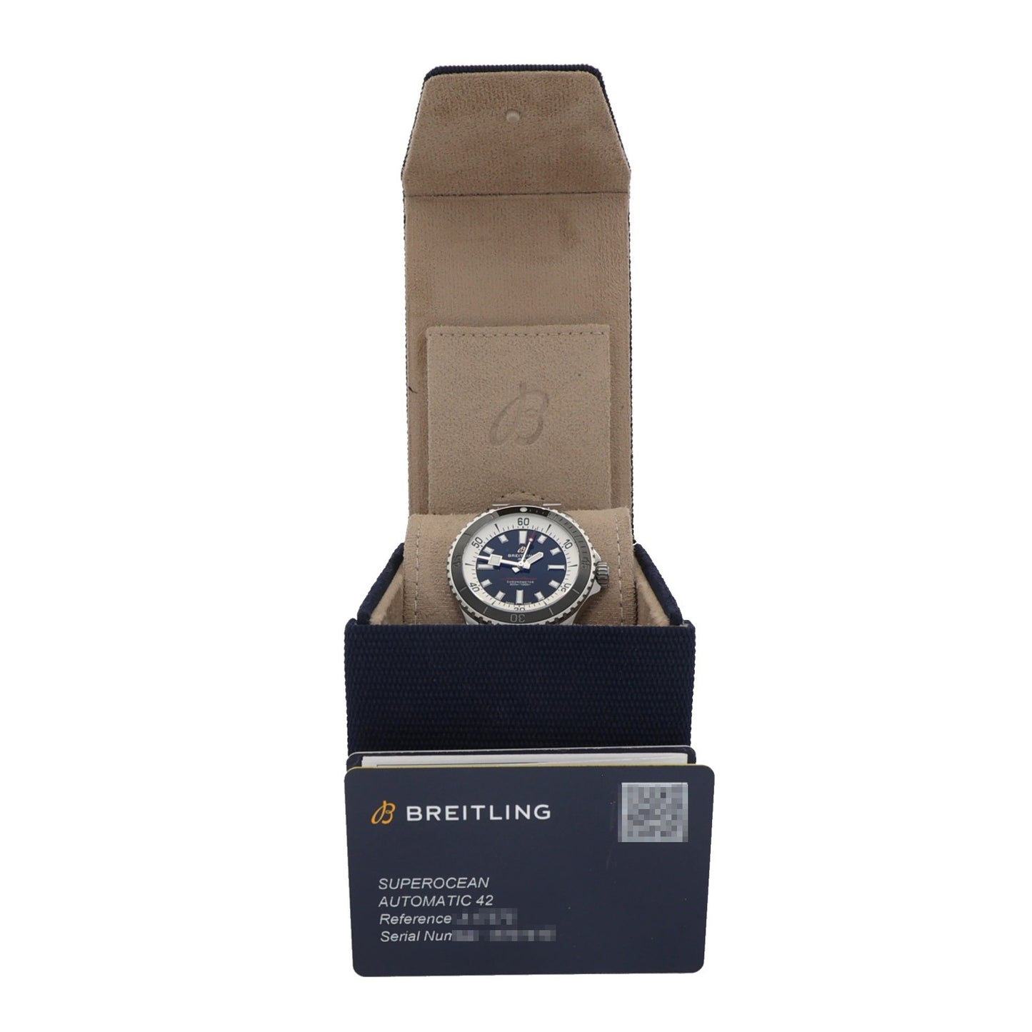 Breitling Superocean A17375, black dial, stainless steel, box image