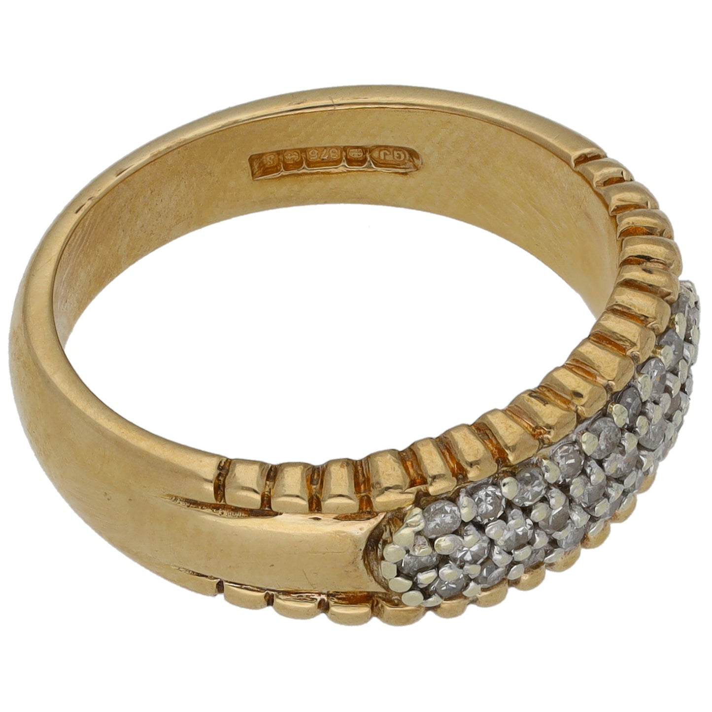 9ct Gold 0.25ct Diamond Alternative Ring Size N