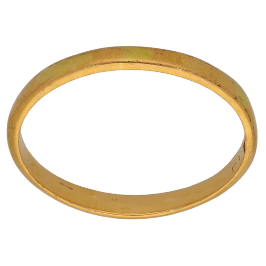 22ct Gold Plain Wedding Ring Size Z+3
