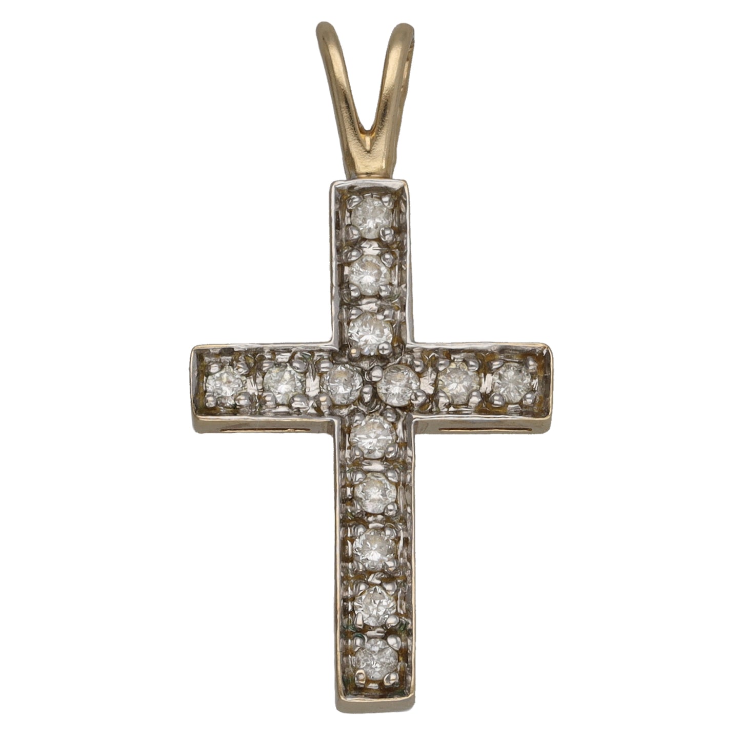 9ct Gold 0.25ct Diamond Cross Pendant