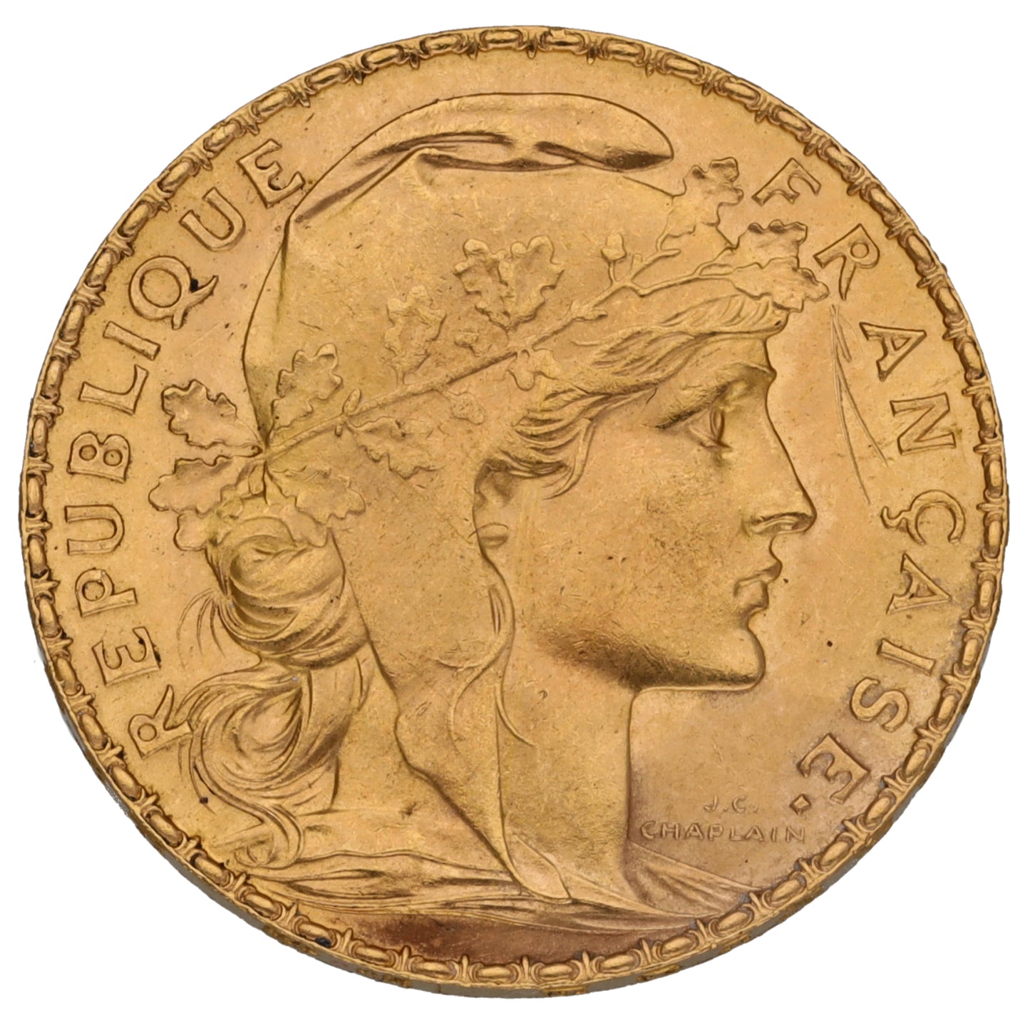 22ct Gold French 20 Francs Coin 1912