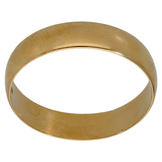 9ct Gold Plain Wedding Ring Size R
