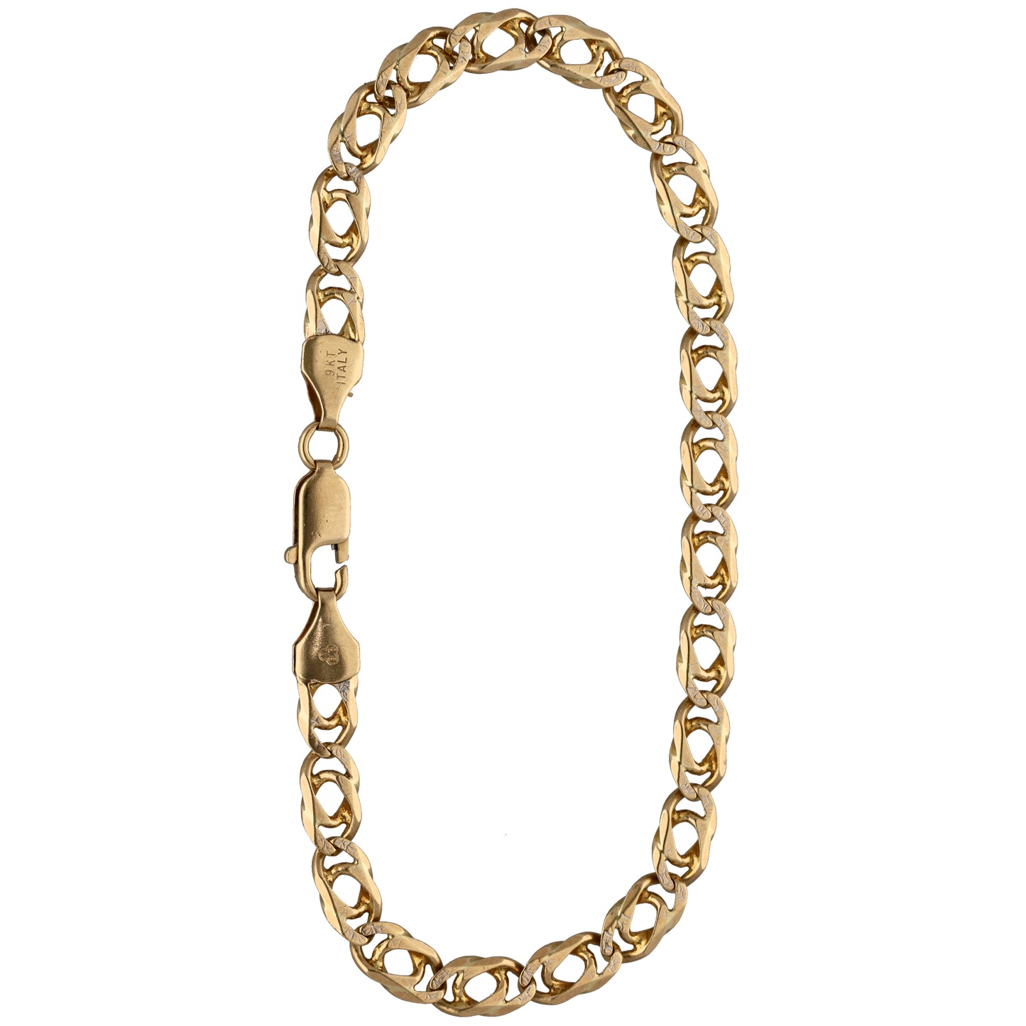 9ct Gold Double Curb Bracelet