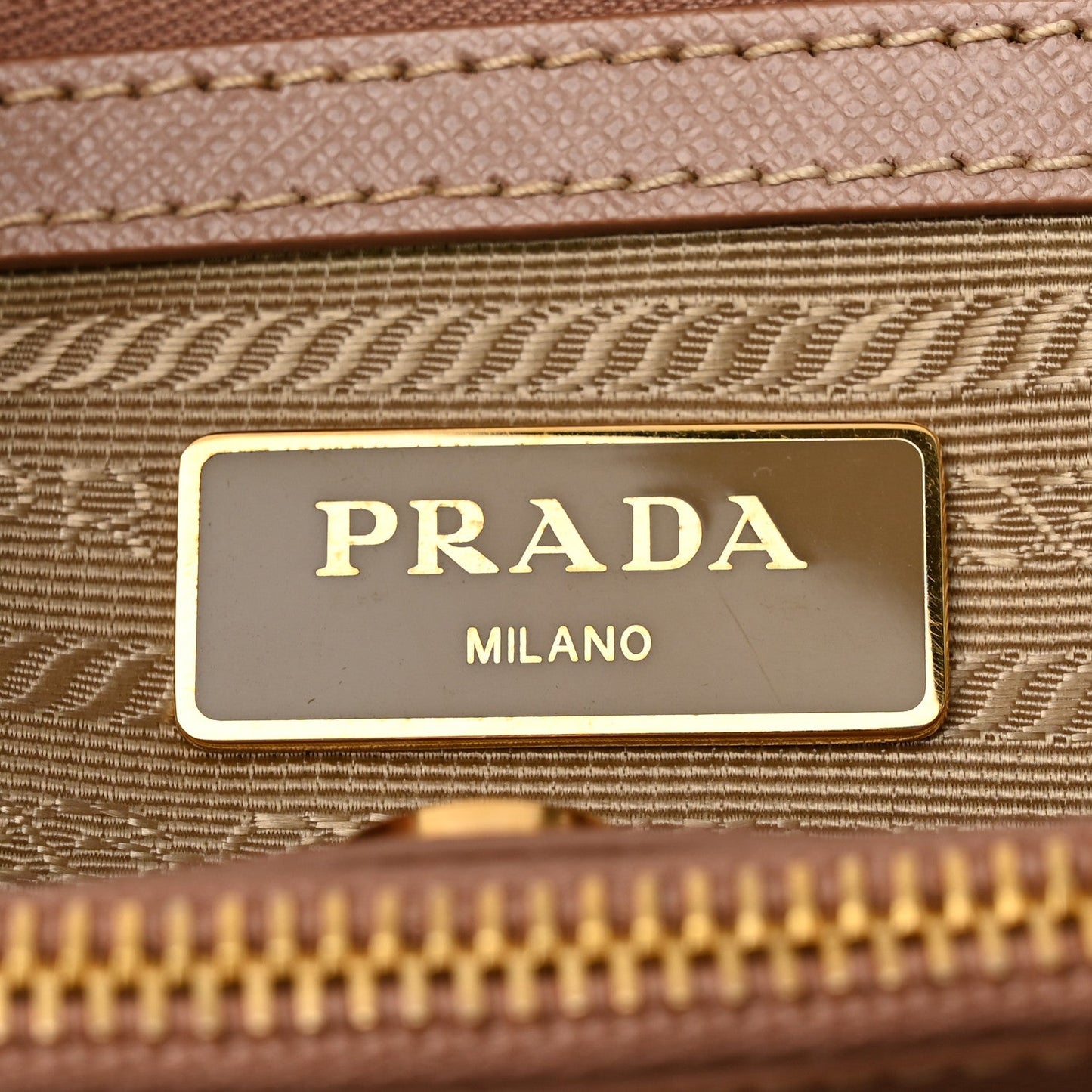 Prada Galleria Medium Tote Saffiano Lux Leather Bag - Cammeo