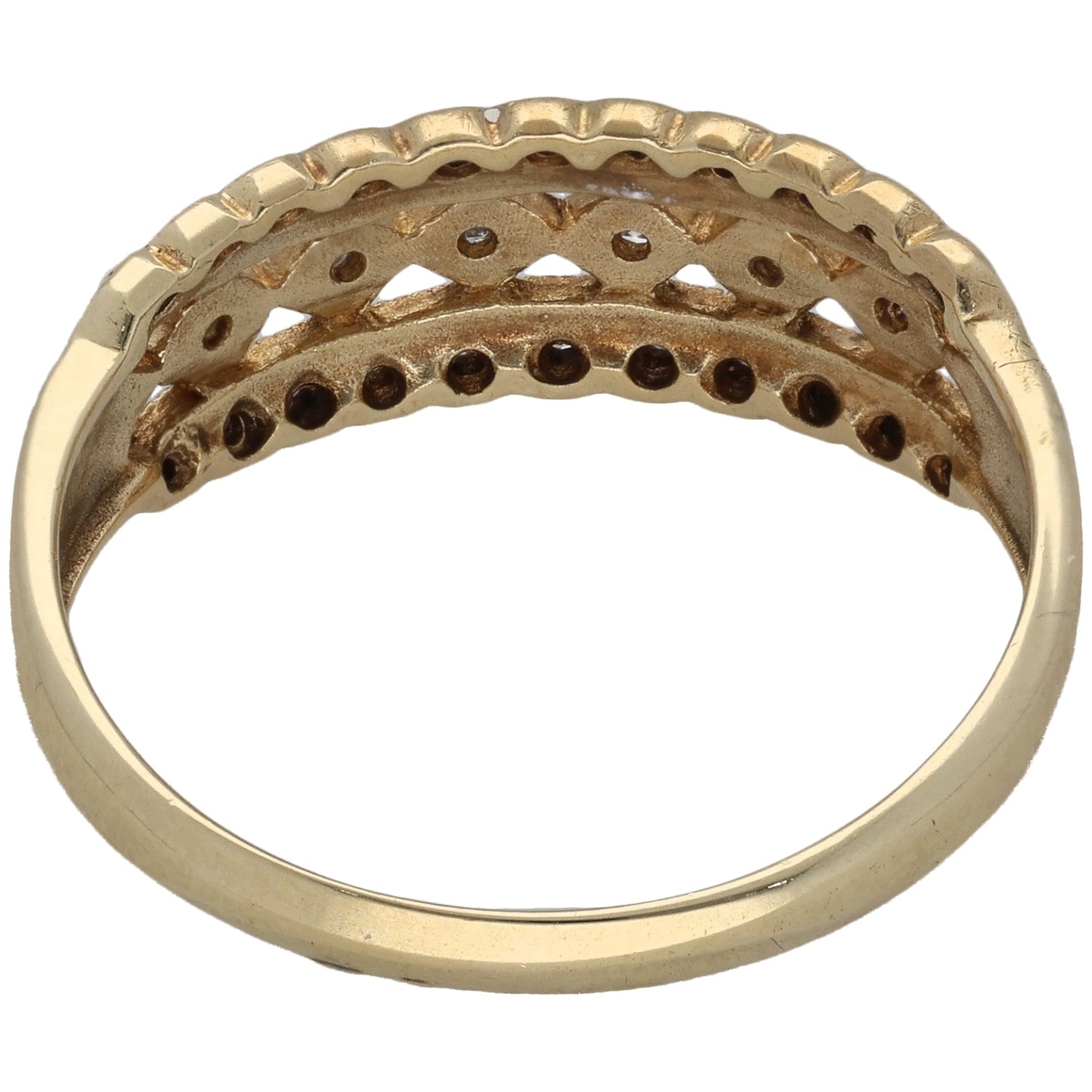9ct Gold 0.17ct Diamond Dress/Cocktail Ring Size V