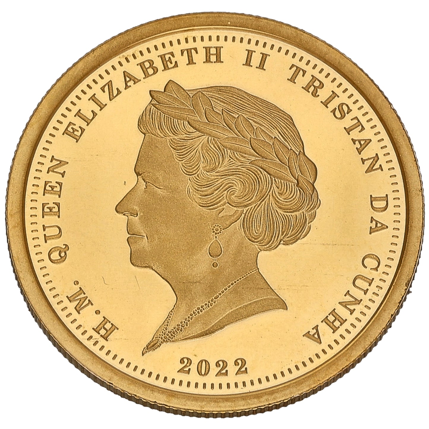 22ct Gold Queen Elizabeth Half Laurel Coin 2022