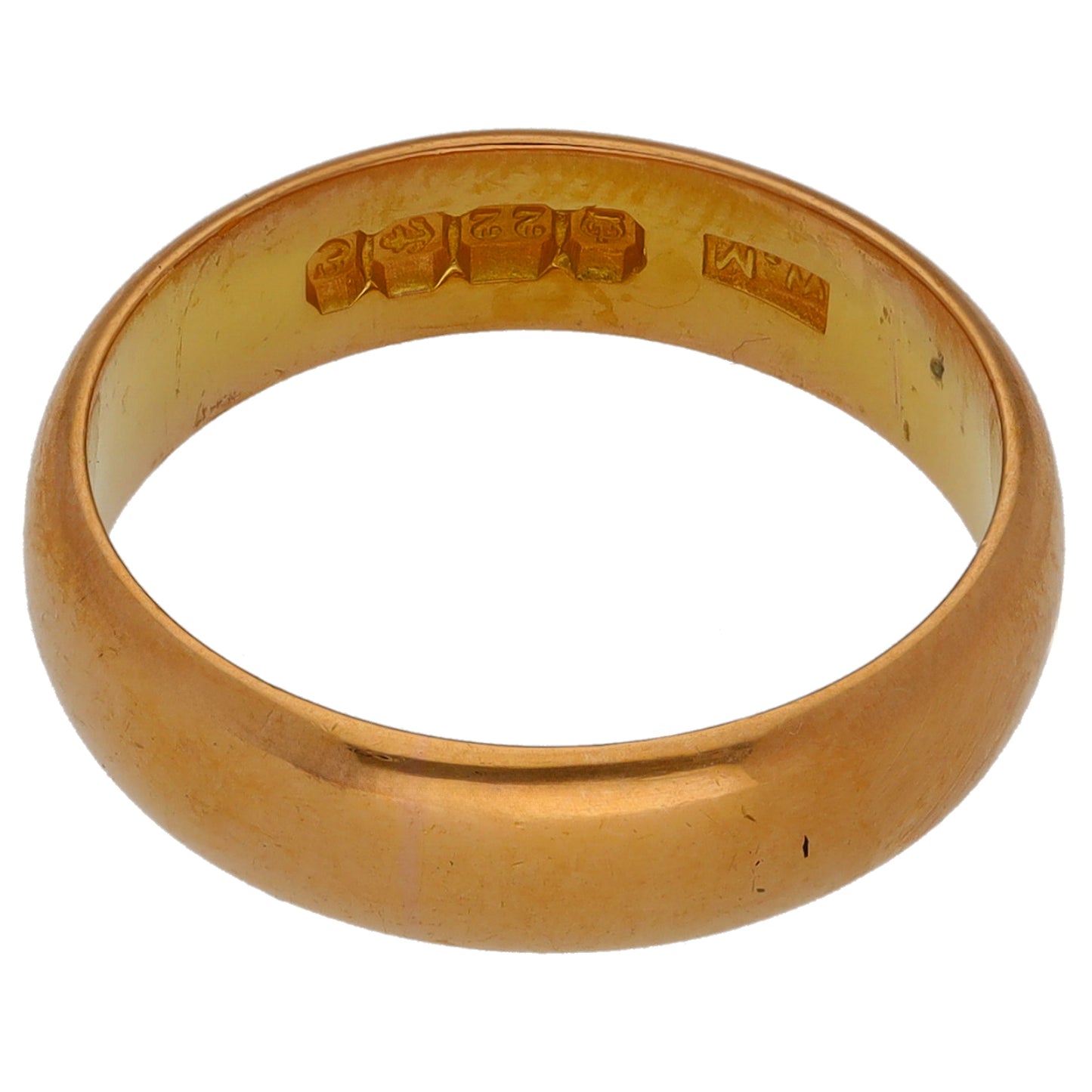 22ct Gold Plain Wedding Ring Size L