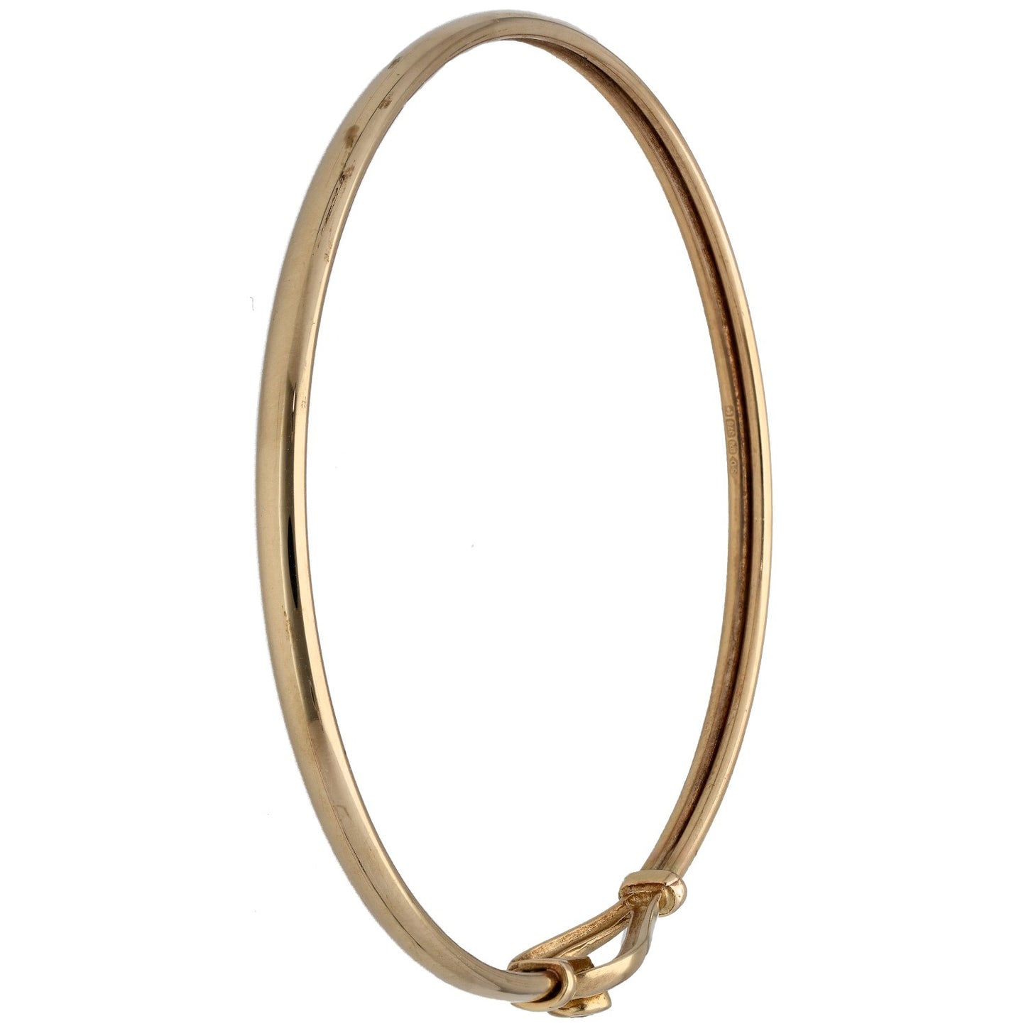 9ct Gold 0.07ct Diamond Hinged/Clasp Bangle