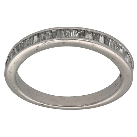9ct White Gold 0.45ct Diamond Half Eternity Ring Size N