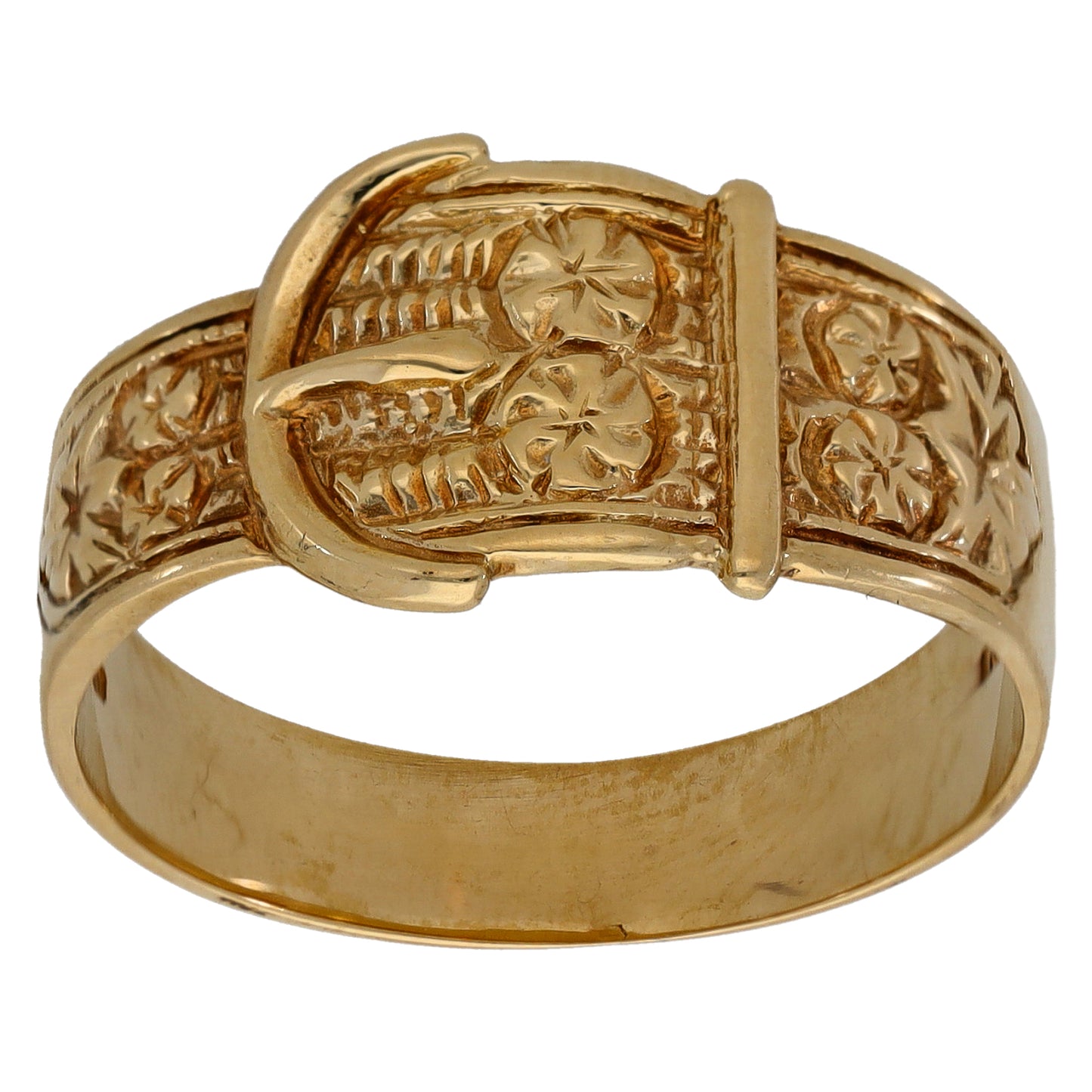 9ct Gold Buckle Ring Size X