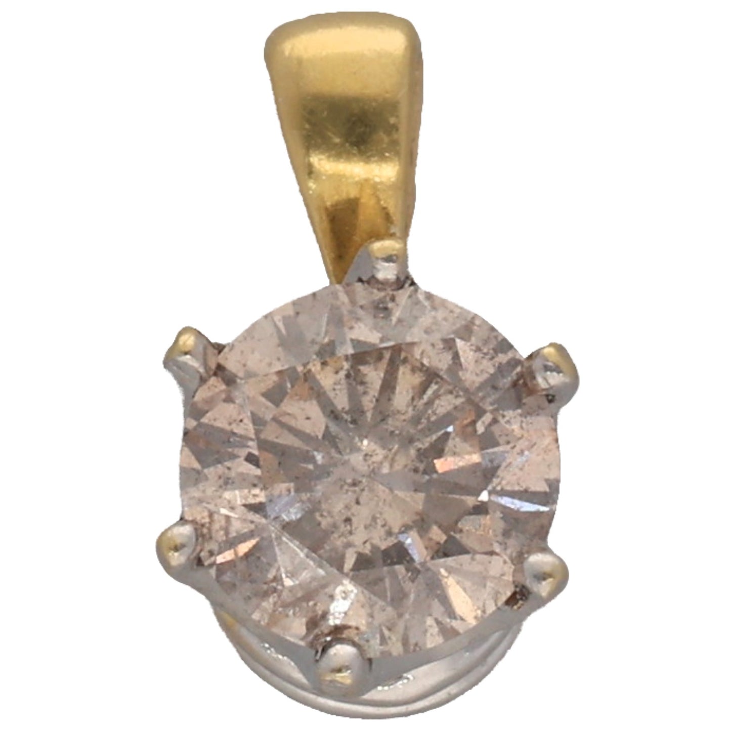 18ct Gold 1.00ct Diamond Solitaire Pendant