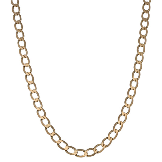 9ct Gold Curb Chain 18"