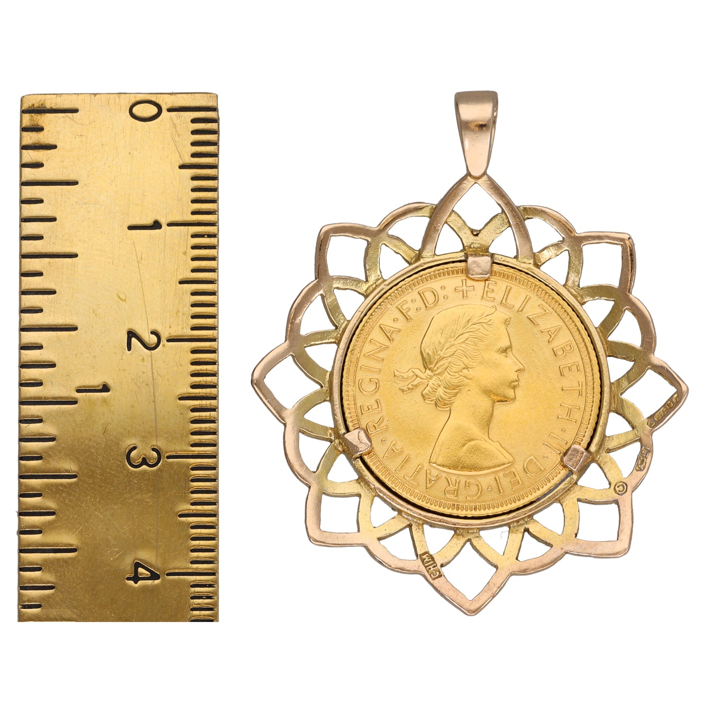 9ct Gold Full Sovereign Coin Pendant