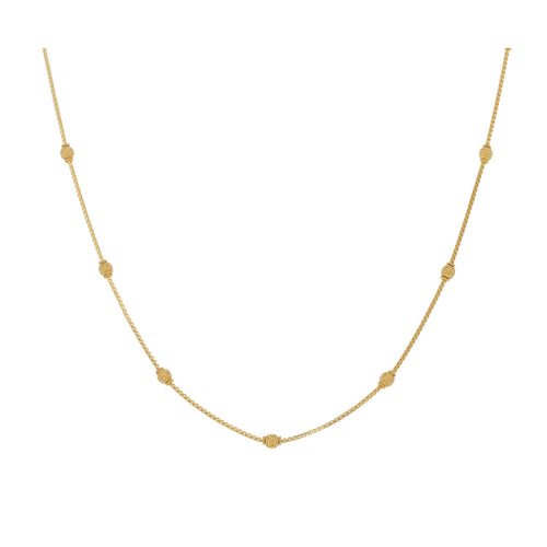 22ct Gold Fancy Beaded Necklace 18