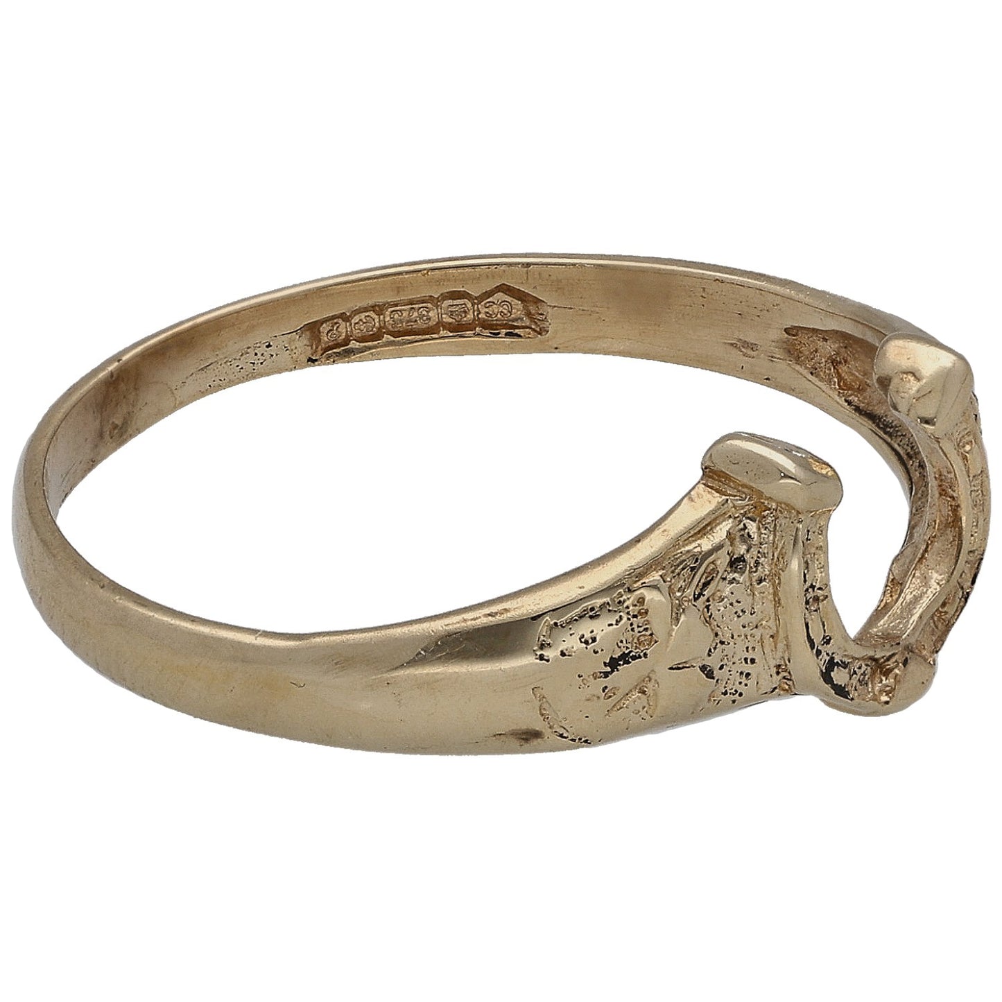 9ct Gold Horseshoe Ring Size P