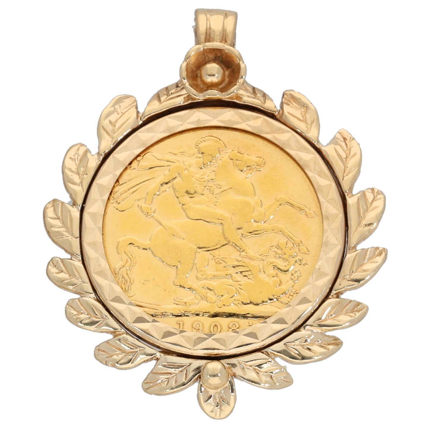 9ct Gold Full Sovereign Coin Pendant