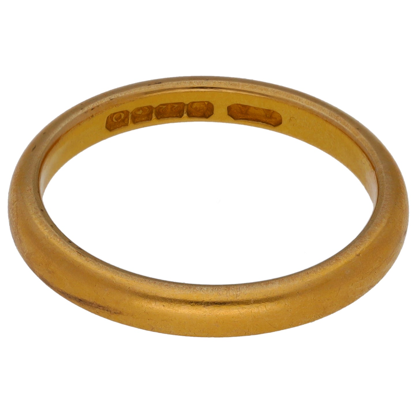 22ct Gold Plain Wedding Ring Size N