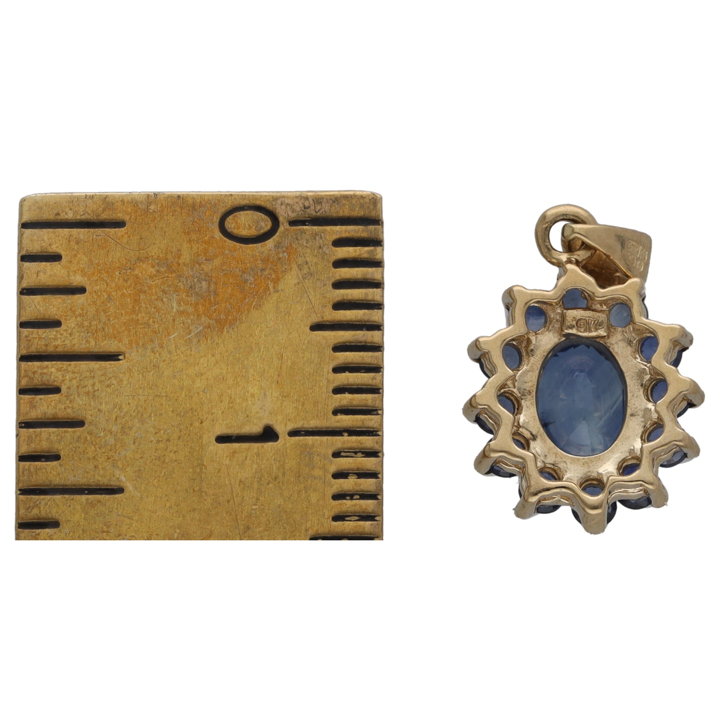 9ct Gold Sapphire Dress/Cocktail Pendant