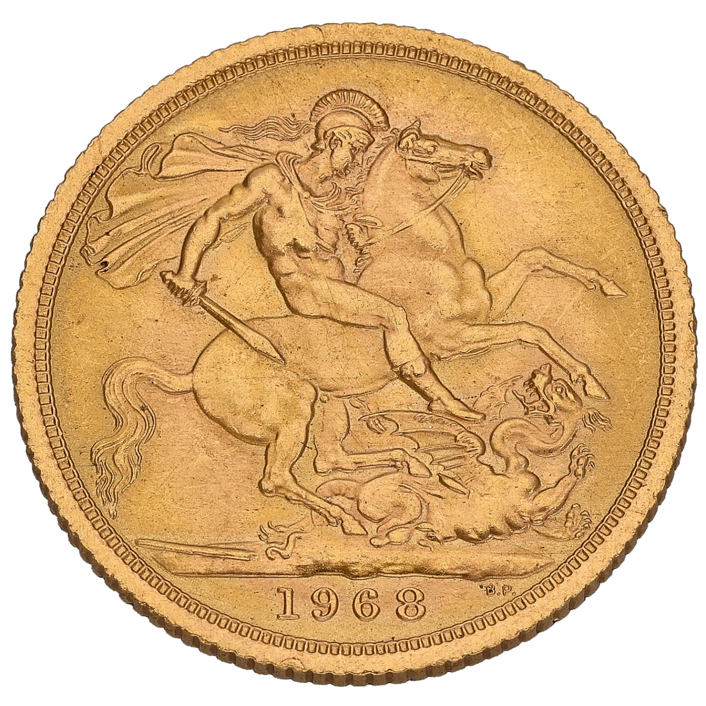 22ct Gold Queen Elizabeth II Full Sovereign Coin 1968