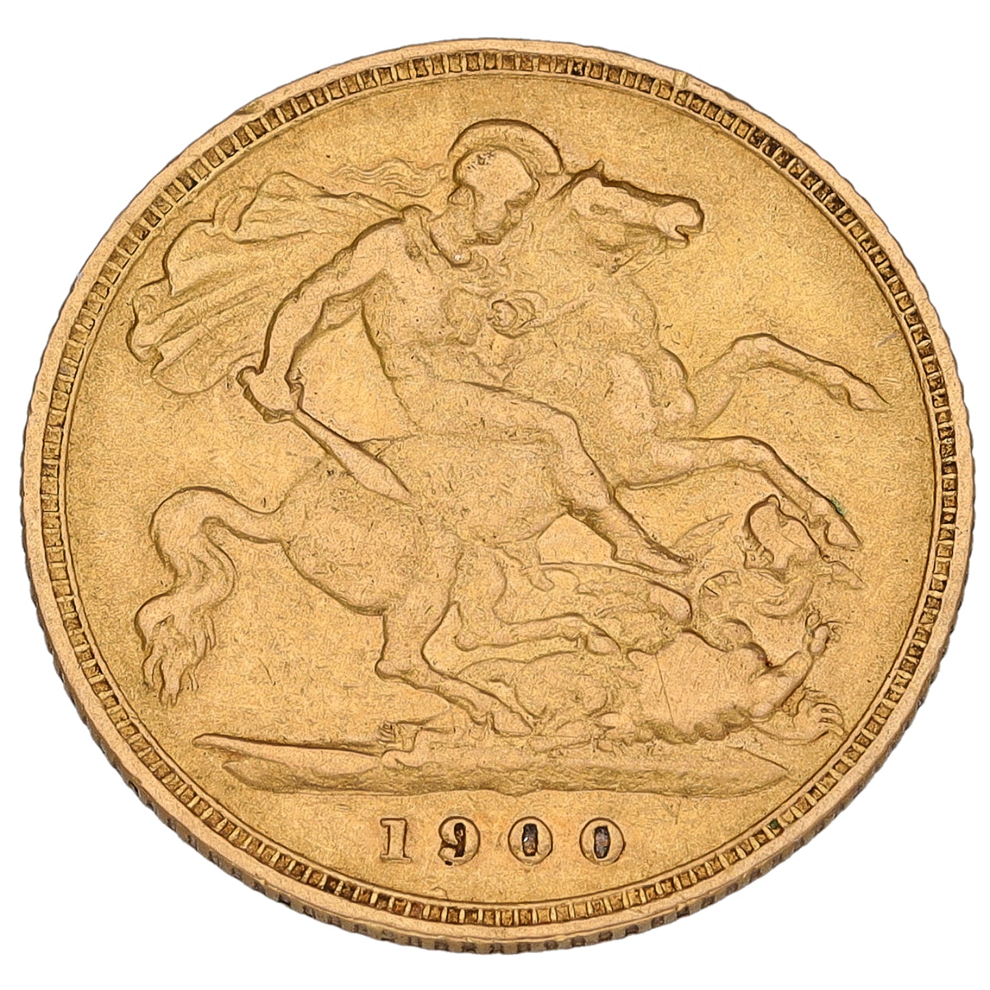 22ct Gold Queen Victoria Half Sovereign Coin 1900