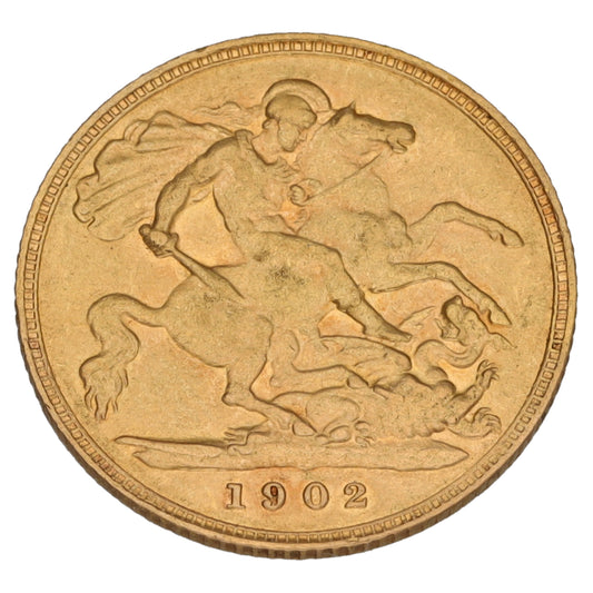 22ct Gold King Edward VII Half Sovereign Coin 1902