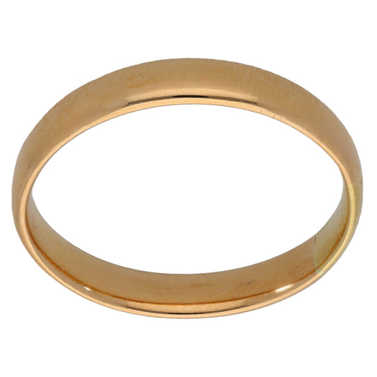 18ct Gold Plain Wedding Ring Size S