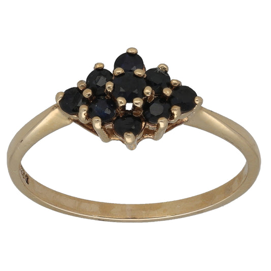 9ct Gold Sapphire Dress/Cocktail Ring Size O
