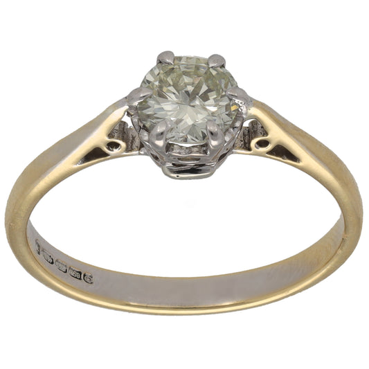 18ct Gold 0.67ct Diamond Solitaire Ring Size O