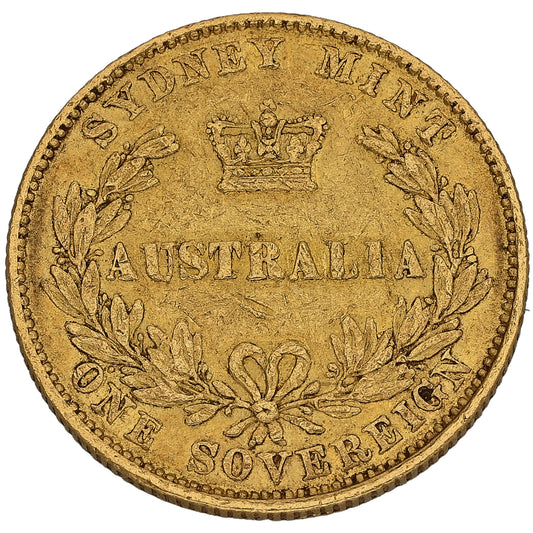 22ct Gold Australia Queen Victoria Full Sovereign Coin 1859