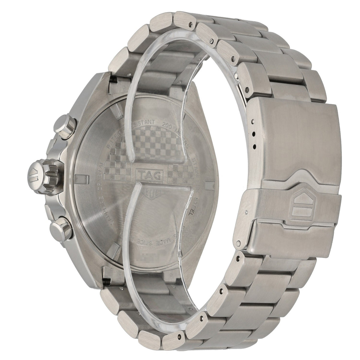 Tag Heuer Formula 1 CAZ1014, blue dial with sub dials, wiuth a 43mm stainless steel case and link bracelet , rear angle