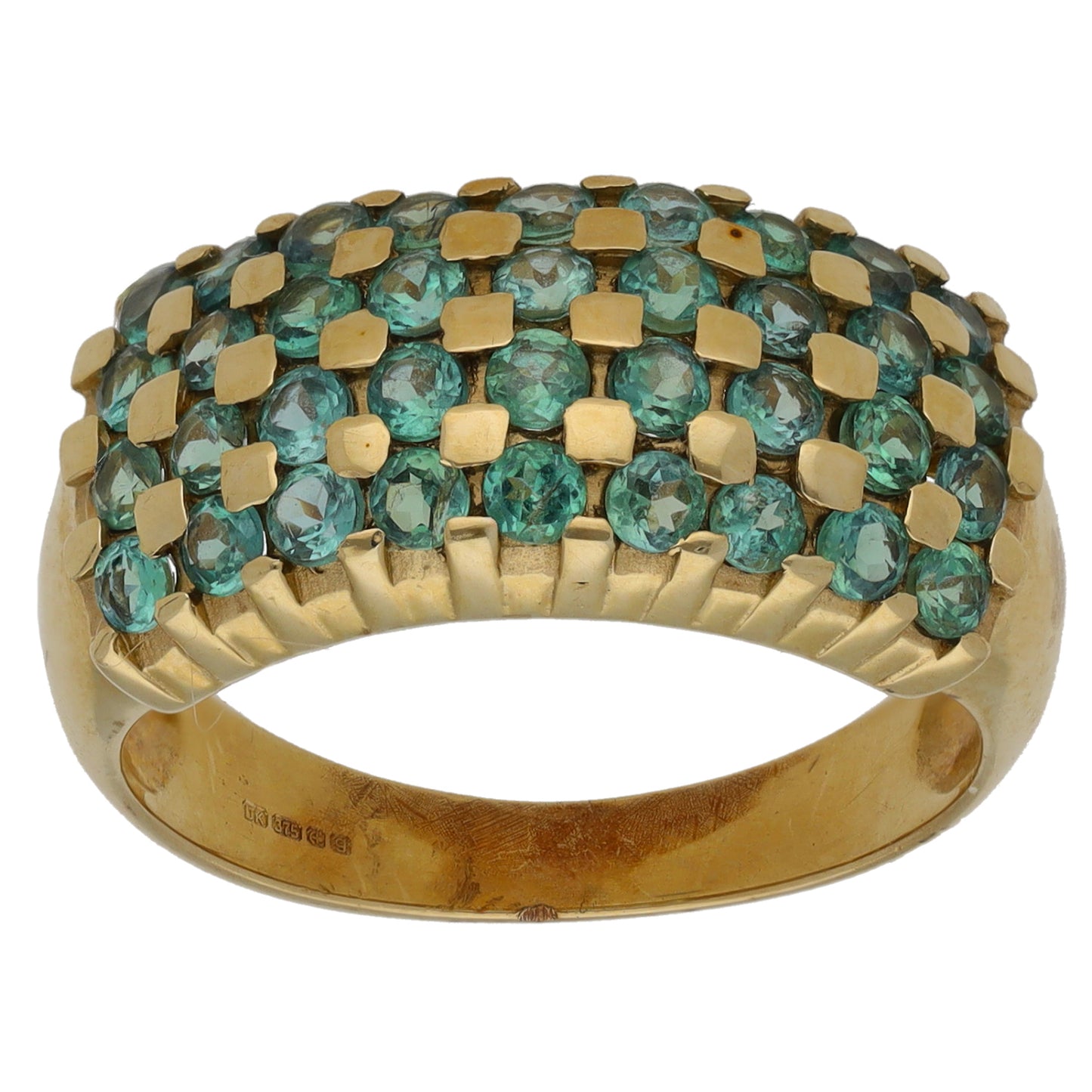 9ct Gold Chrysoberyl Dress/Cocktail Ring Size N