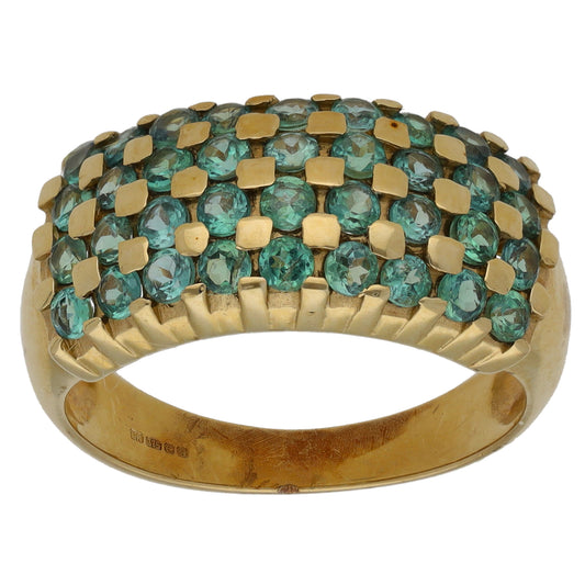 9ct Gold Chrysoberyl Dress/Cocktail Ring Size N